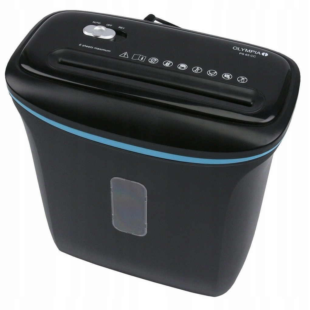 Olympia PS 63 CC iratmegsemmisítő, fekete (2716)