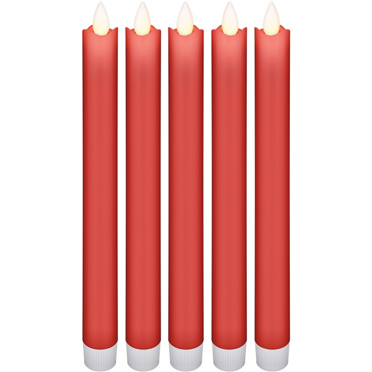 Goobay 53943 LED karácsonyi gyertya készlet asztali dísz piros (5 darabos) (53943)