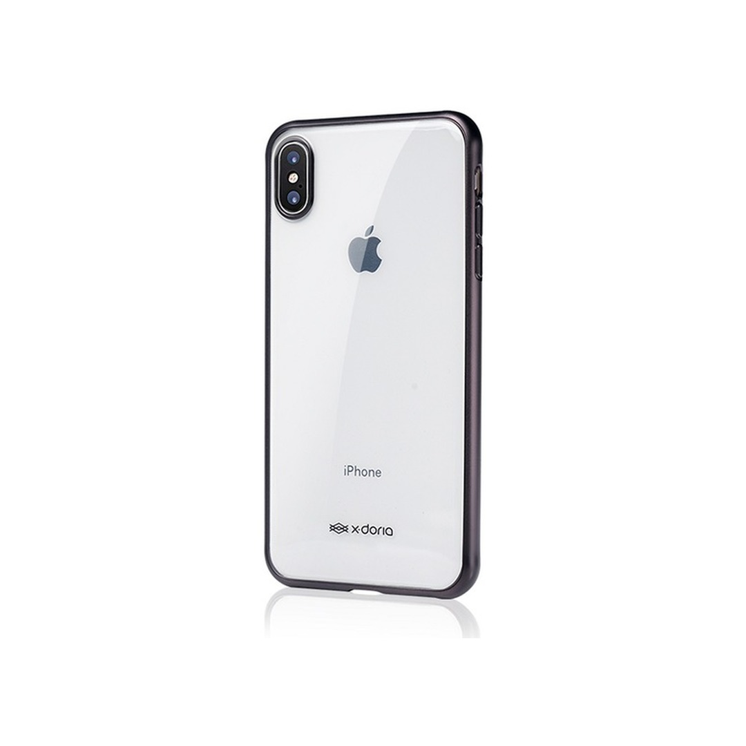 X-Doria Apple iPhone Xs Max Védőtok - Átlátszó/Fekete (3X4C1805A)