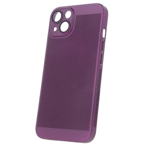 Gigapack Apple iPhone 15 Plus légáteresztő, lyukacsos műanyag tok lila (GP-144865) (GP-144865)