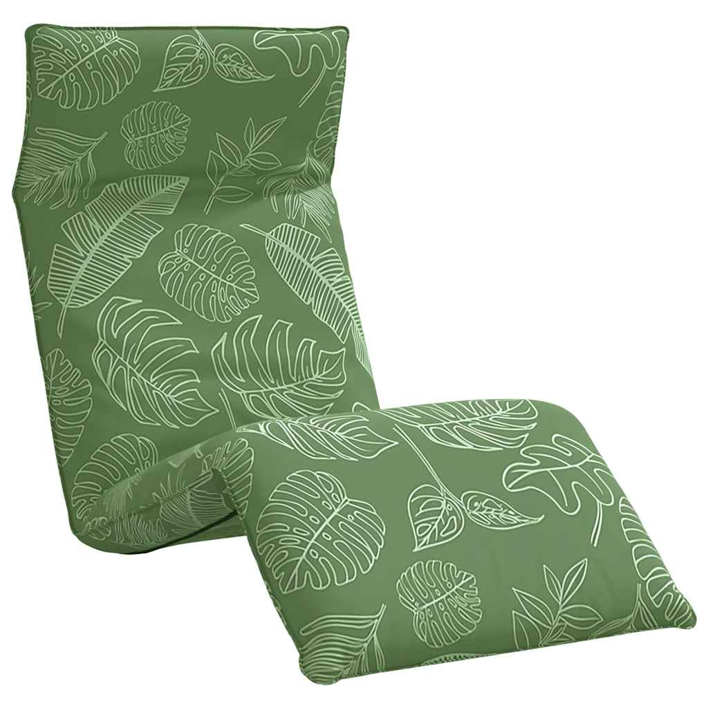 oxford-szövet összecsukható napozóágy levélminta 175x54x8,5 cm (4019765)