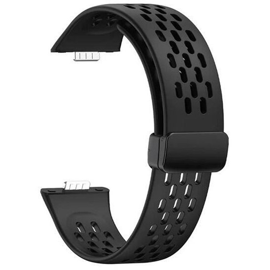 Gigapack Huawei Watch Fit 3 lyukacsos szilikon pótszíj fekete (GP-159415)