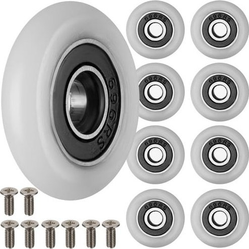Váleček do sprchového koutu Ruhhy bílý 23 mm s ložiskem 8 ks