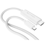 USB-C HDMI Hyper® видео кабел, 4K 60 Hz, USB-C към HDMI, дължина 2,5 метра, бял