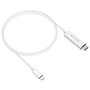 USB-C HDMI Hyper® видео кабел, 4K 60 Hz, USB-C към HDMI, дължина 2,5 метра, бял