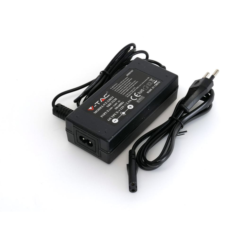 V-TAC tápegység DC 12V/2.5A 30W (3238) (3238)