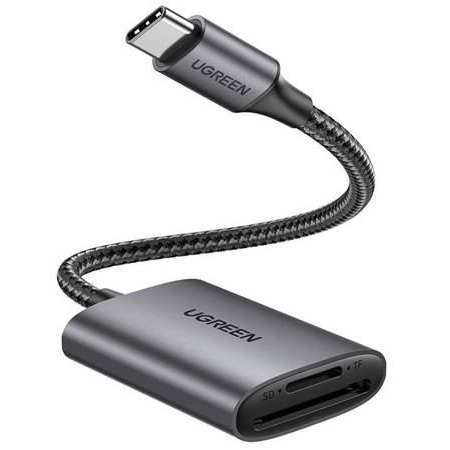 Ugreen 80888 kártyaolvasó USB 3.2 Gen 1 (3.1 Gen 1) Type-C Fekete, Fémes (6957303888887)