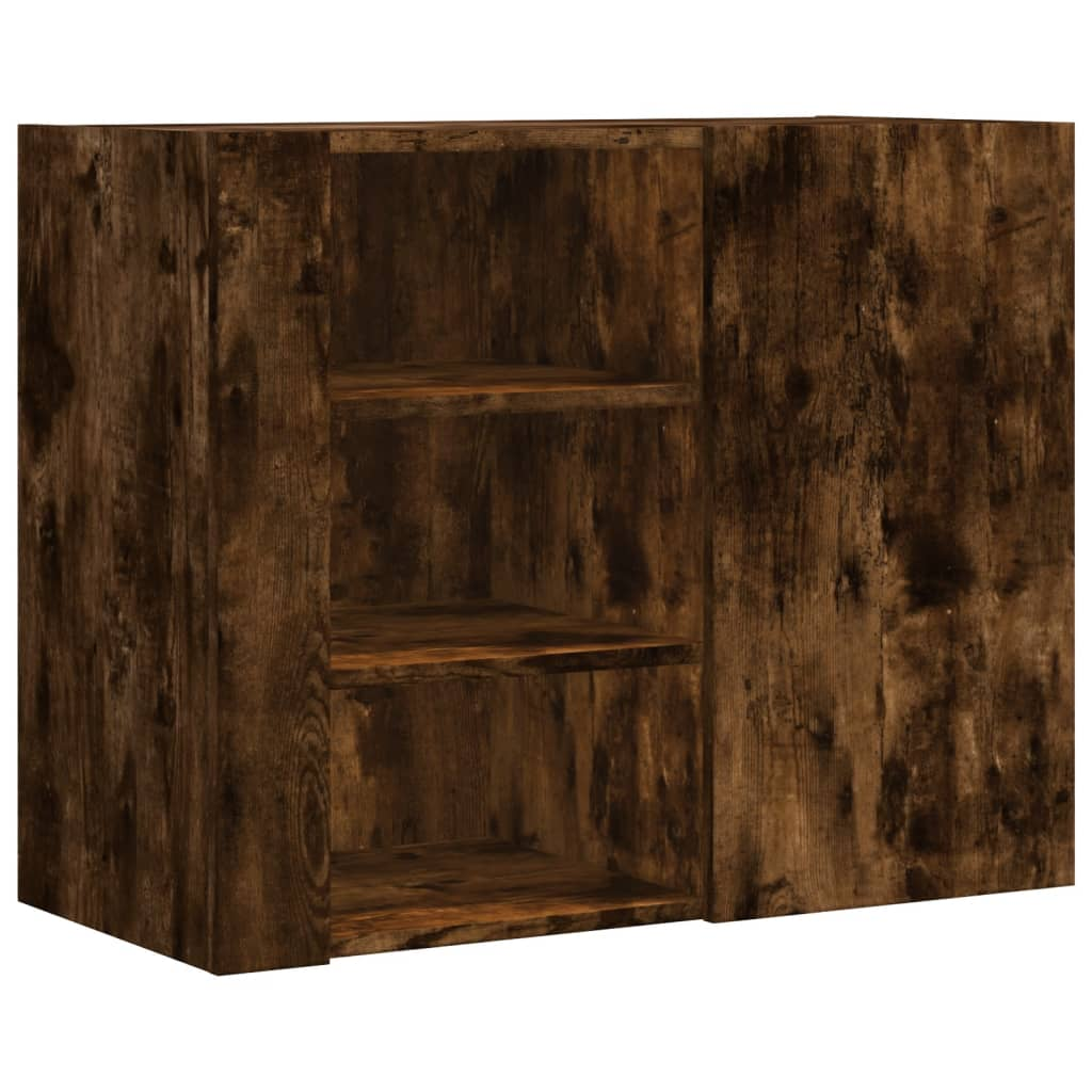 füstös tölgy színű szerelt fa faliszekrény 75 x 35 x 60 cm (848427)
