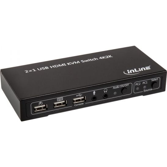 InLine 62602I KVM kapcsoló Fekete (62602I)