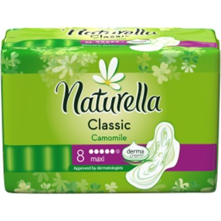 Naturella Classic Maxi Camomile Egészségügyi Betét Szárnyas Betét x8 (417999)