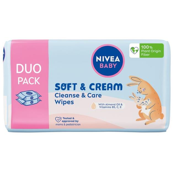 NIVEA Baby Wipes Soft &amp; Cream Duo 114 ks