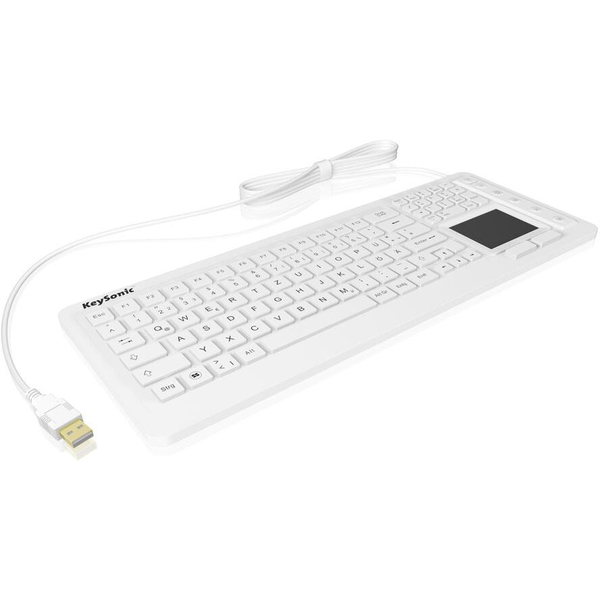 KeySonic KSK-6231INEL tastatur Universel USB QWERTZ Tysk Hvid