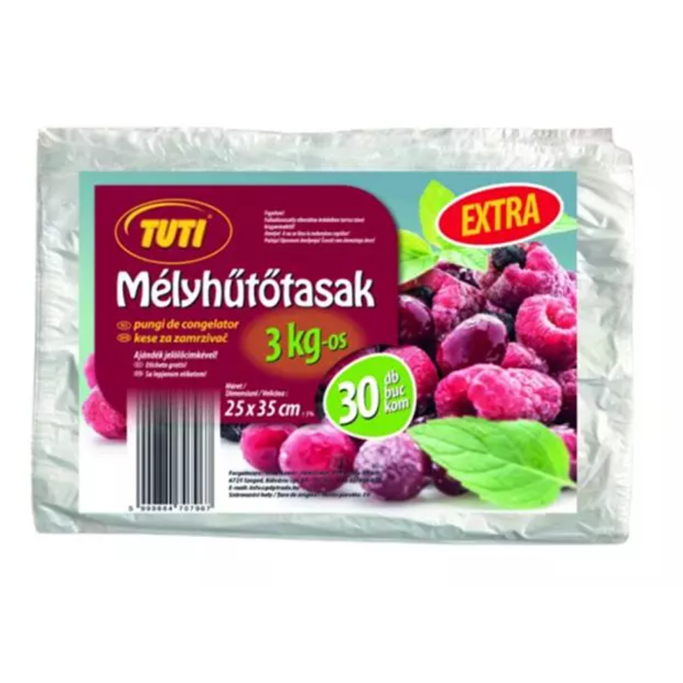 Tuti Extra Mélyhűtőzacskó - 3kg (30 db/csomag) (5999884707967)