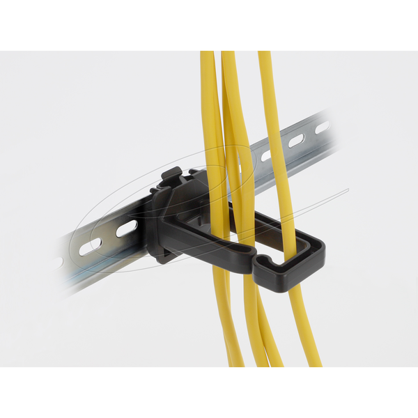 DELOCK Kabelbügel 70 x 24 mm mit Montageplatte schwarz