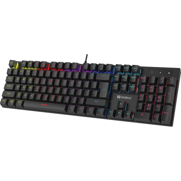 Sandberg 640-29 tastatur Spil USB QWERTY Nordisk Sort