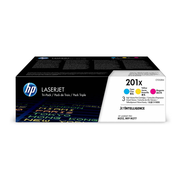 HP 201X 3-pack High Yield Cyan/Magenta/Yellow Original LaserJet Toner Cartridges tonerová náplň 3 kusů Originální Azurová, Purpurová, Žlutá