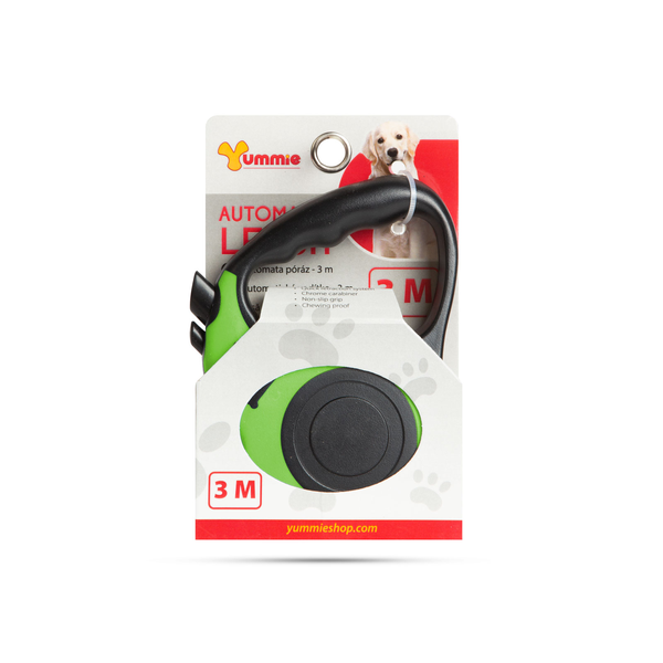 Yummie Automata póráz fékkel 3m - Zöld