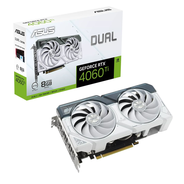 Видеокарта ASUS GeForce RTX 4060 Ti DUAL EVO OC WHITE 8GB GDDR6 128-bit