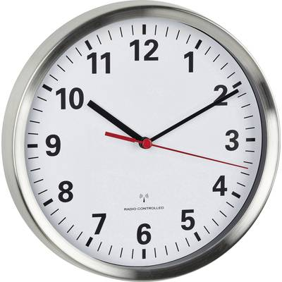 TFA Dostmann Rádiójel vezérlésű csendes falióra 22 x 4,5 cm, alu, (60.3529.02) (60.3529.02)