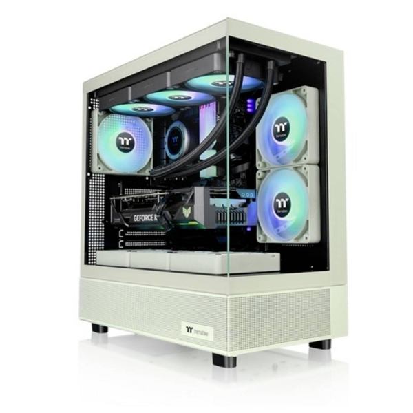 Thermaltake View 270 Plus TG Midi Torony Számítógépház + 3db 120mm ARGB ventilátor - Világoszöld