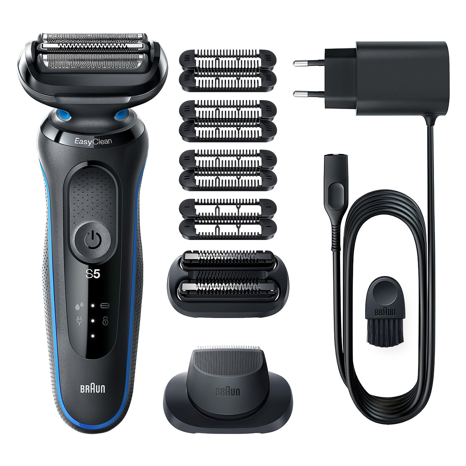 Braun Series 5 51-B1820s Szitaborítású vágófejes borotva Fekete, Kék (432777)