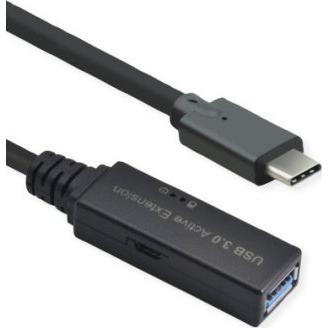 Roline USB C kábel USB-C® dugó, USB-A alj 15 m Fekete 12.04.1067