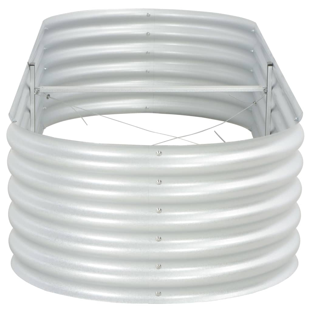 ezüstszínű horganyzott acél kerti magaságyás 240 x 80 x 44 cm (45518)