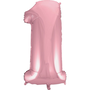 Фолиев балон светло розов номер 1 92см