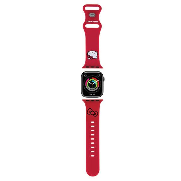 HELLO KITTY SILIKONSKI ETUI PAŠEK ZA APPLE WATCH 38/40/41MM RDEČ