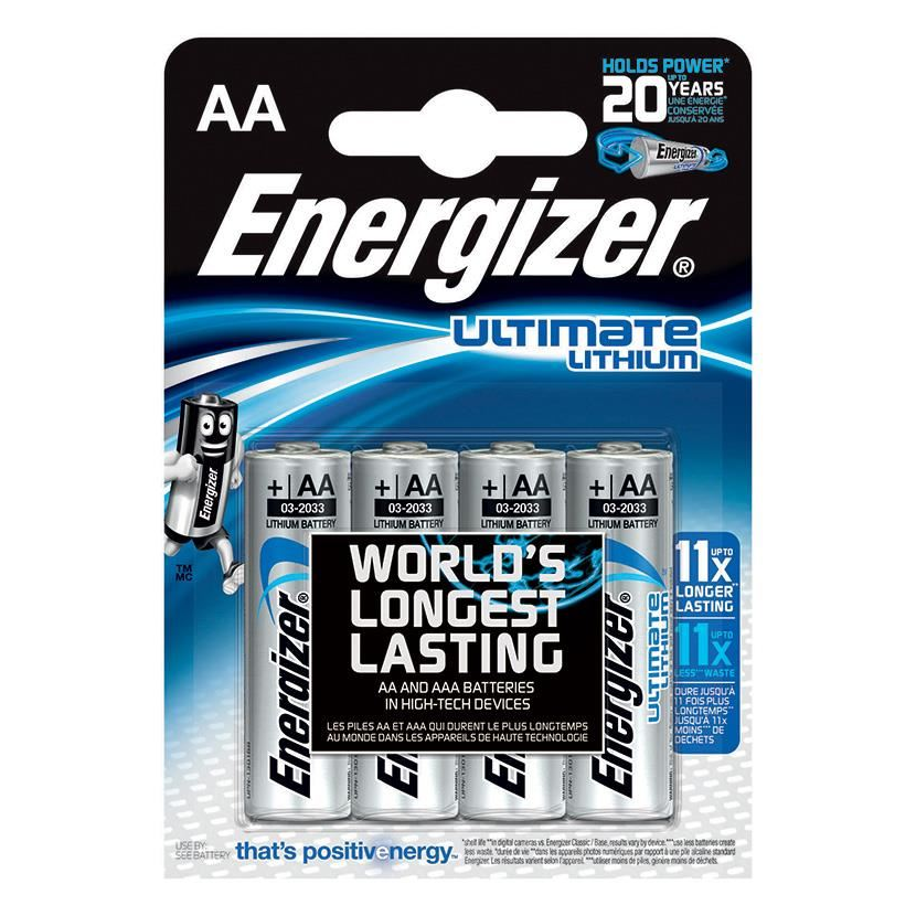 Energizer Ultimate Lithium AA L91 ceruzaelem (4db/csomag) (7638900262643) (7638900262643)