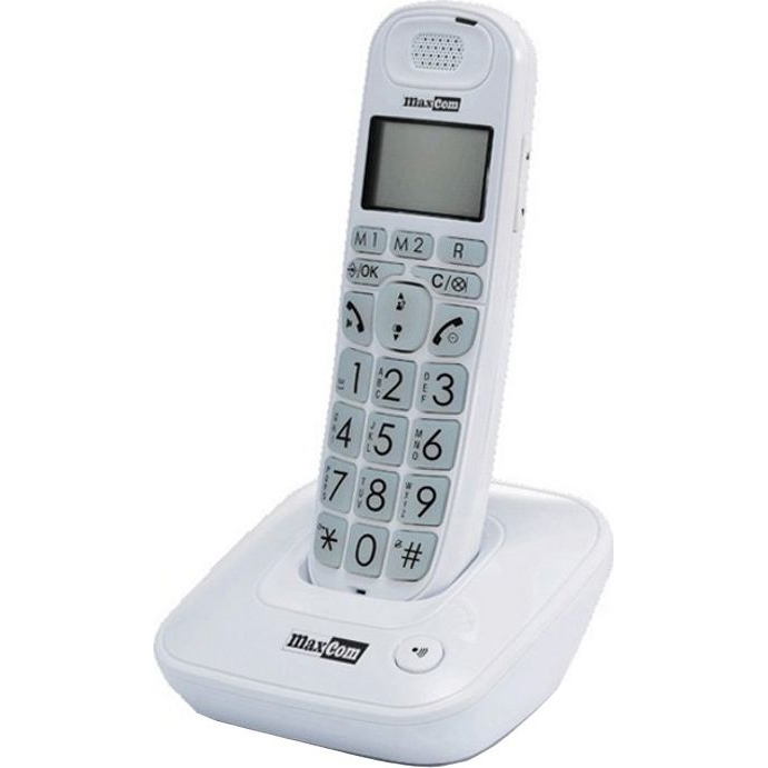 Maxcom MC6800 Ergonómikus Vezeték Nélküli Otthoni Telefon -Fehér (MC6800BIALY)