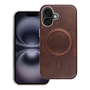 Utángyártott Gentleman iPhone 13 MagSafe kompatibilis ECO bőr tok, kameravédő peremmel, barna