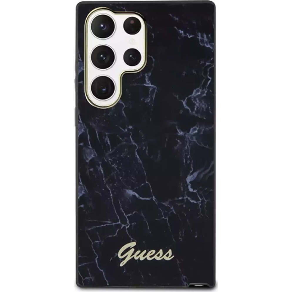 Guess Marble Samsung Galaxy S23 Ultra hátlap tok , fekete (187768941)