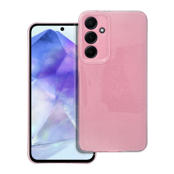 Samsung A55 5G készülékhez Clear Case 2 mm Blink tok, rózsaszín