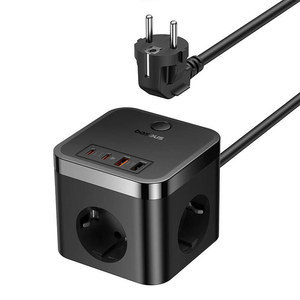 Baseus PowerCombo fali töltő 1.5m fekete (E00066400117-00)
