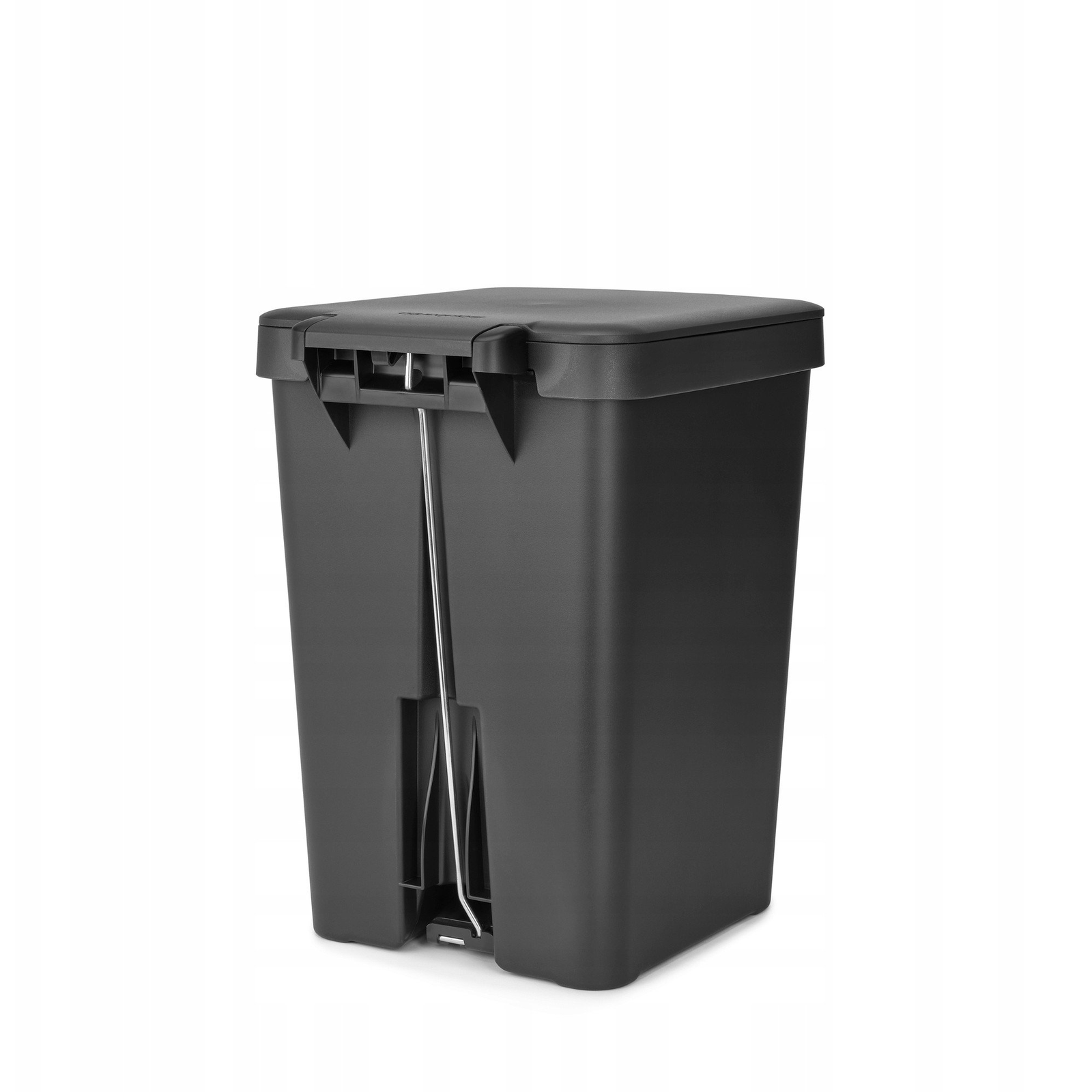 Brabantia StepUp pedálos kuka hulladéktípus jelölő ablakkal, lecsapódásgátló fedél, 25L - J méret, 91% újrahasznosított műanyag, sötétszürke - 800269 (800269)