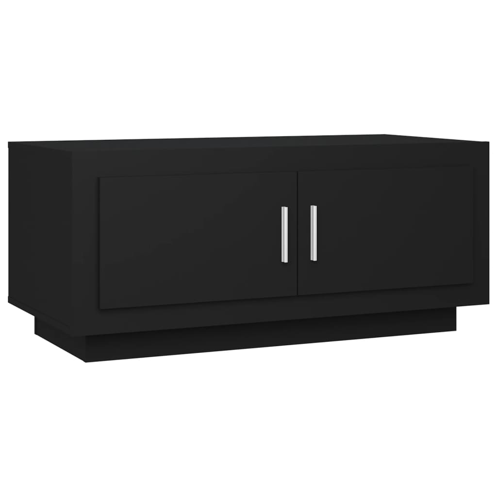 fekete szerelt fa dohányzóasztal 102 x 55 x 45 cm (811809)