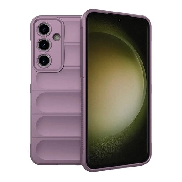 Samsung Galaxy S24 FE SM-S721, Szilikon tok, közepesen ütésálló, 3D minta, lila (RS161647)