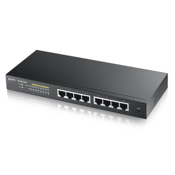 Zyxel GS1900-8HP Administreret L2 Gigabit Ethernet (10/100/1000) Sort