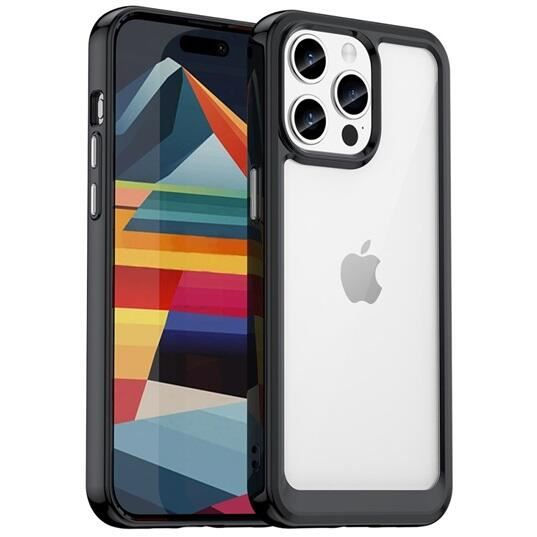 Gigapack Apple iPhone 15 Pro Max tok átlátszó-fekete (GP-146723) (GP-146723)