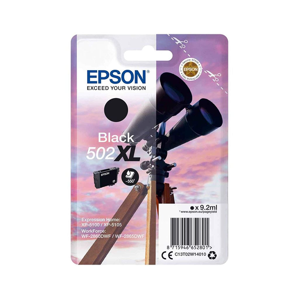 Epson 502XL inkoustová náplň 1 kusů Originální Vysoká (XL) výtěžnost Černá