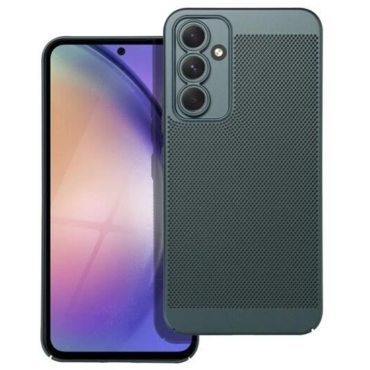 Gigapack Samsung Galaxy A54 5G (SM-A546) légáteresztő, lyukacsos műanyag tok sötétzöld (GP-142659) (GP-142659)