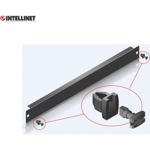 Intellinet Rack 19" Blank panel 1U, metal, black