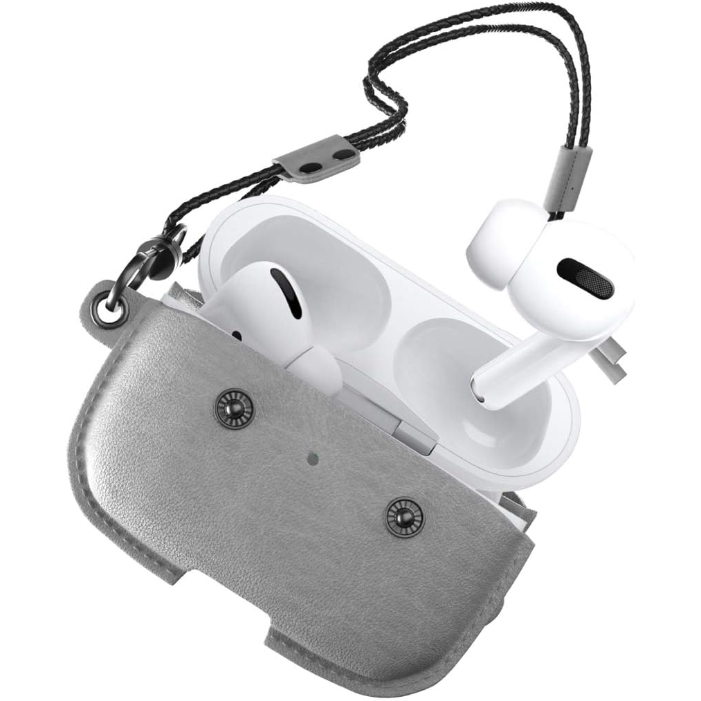 Woodcessories AirCase Apple AirPod Pro Bőr Tok - Szürke (ECO345)