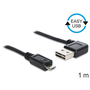 Delock 83382 USB 2.0 -A apa hajlított > USB 2.0 micro-B apa kábel 1 m