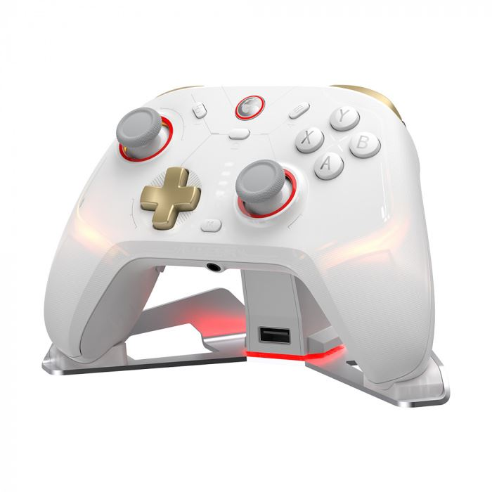 GameSir Cyclone 2 vezeték nélküli kontroller töltőállvánnyal fehér (GameSir Cyclone 2 Bundle White)