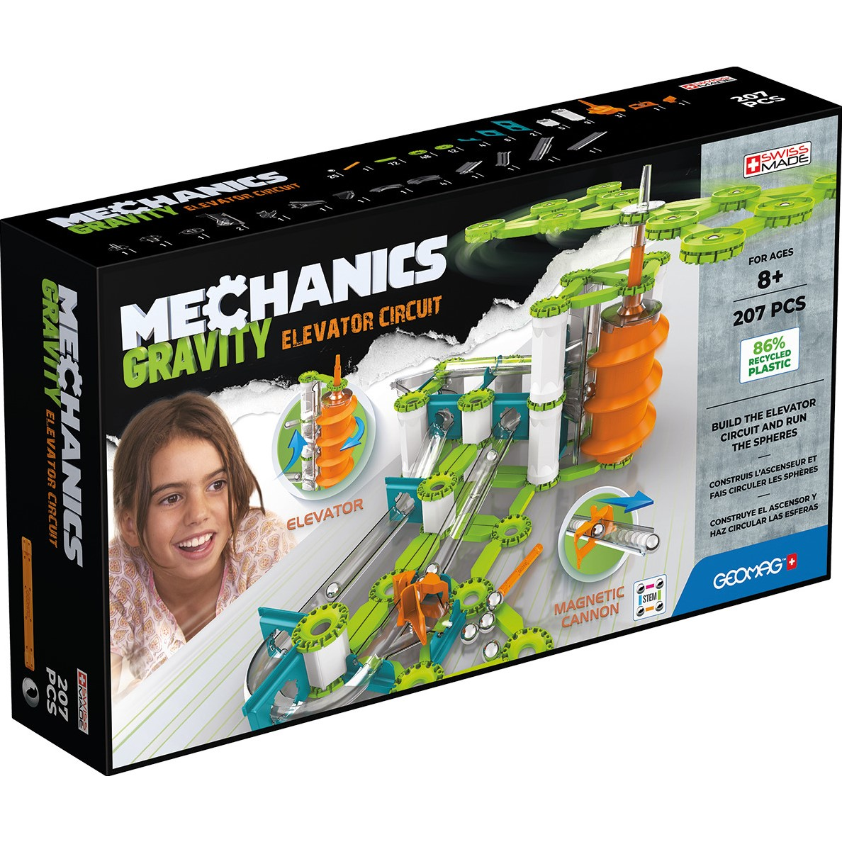 Geomag Mechanics Gravity Elevator Circuit 207 darabos készlet (09558)