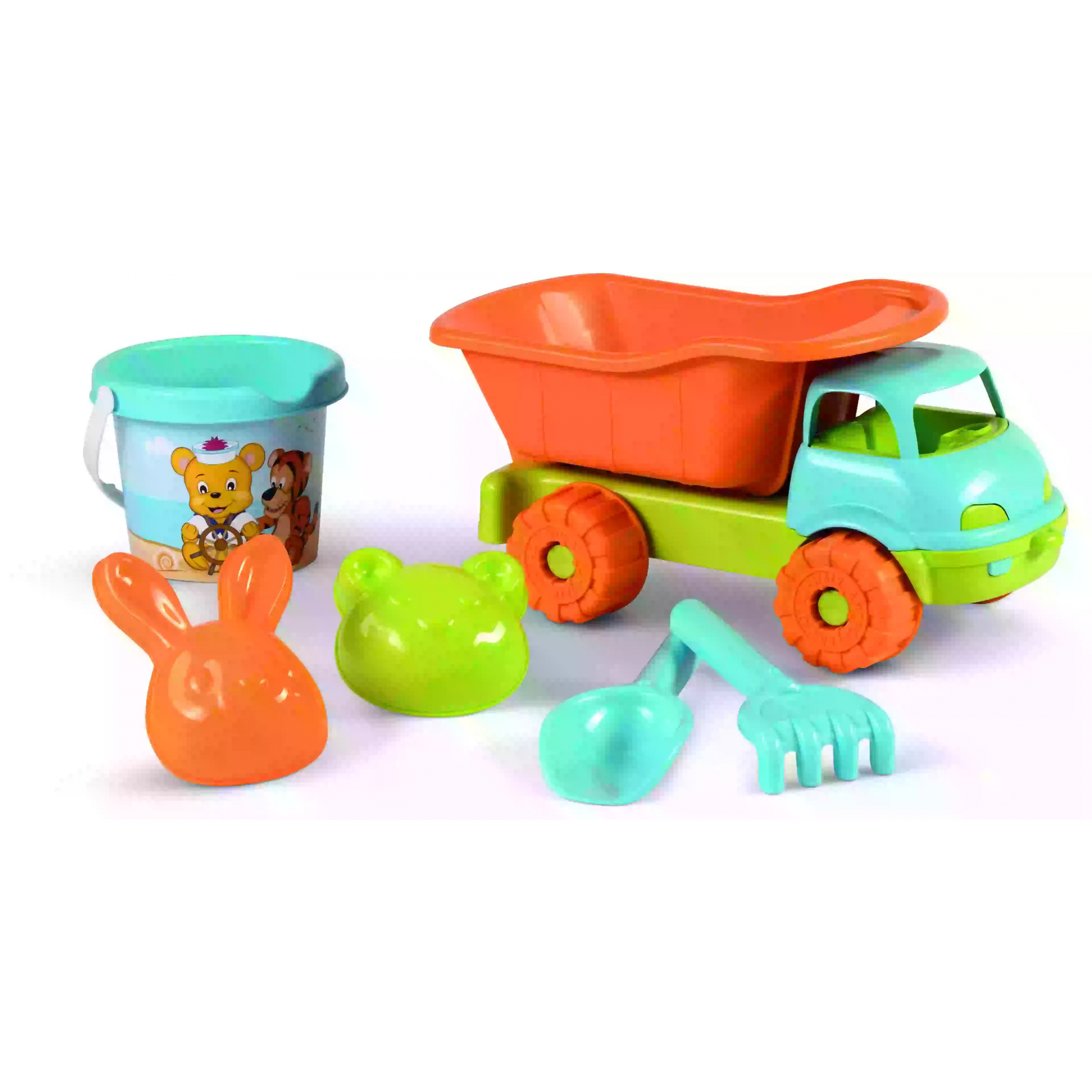 Homokozó készlet dömperrel - 6 db-os (POPPY)