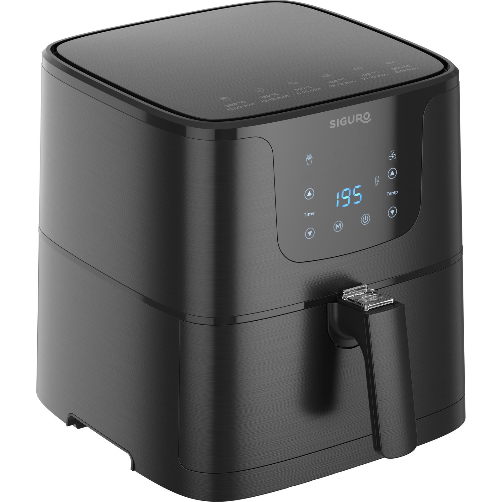 Siguro AF-R550 Air Fry Deluxe 1700W forrólevegős olajsütő 5,5L (SGR-AF-R550B)