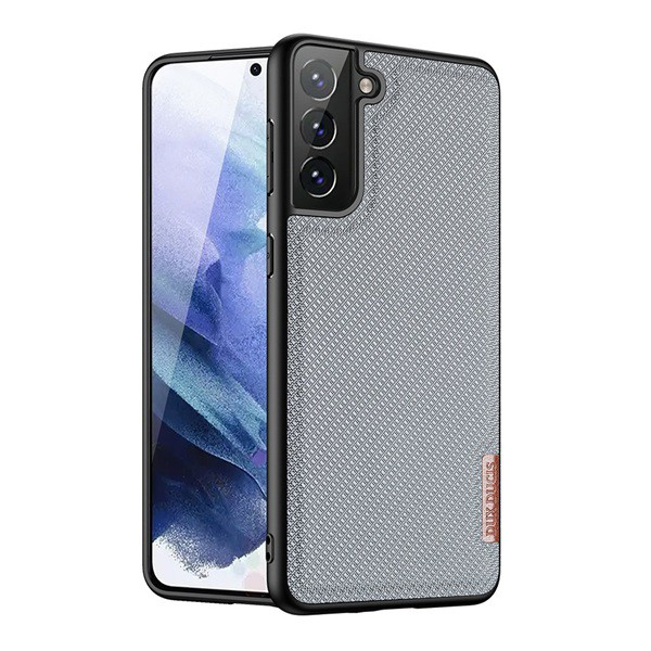 DUX DUCIS FINO szilikon telefonvédő (műanyag belső, közepesen ütésálló, rács minta) SZÜRKE [Samsung Galaxy S21 Plus (SM-G996) 5G] (5996591042411)